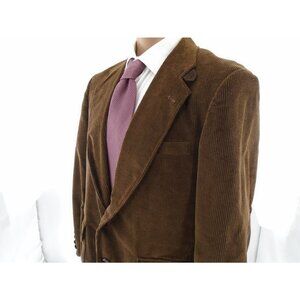 Carl Michaels Men's Corduroy Sleeve patch Blazer Sport jacket Color brown 40R